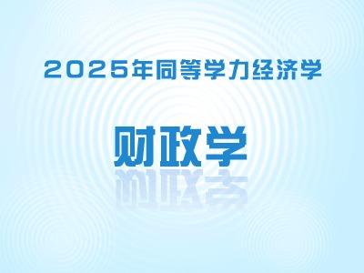 2025年同等学力经济-财政学